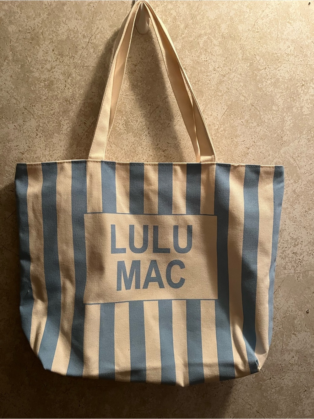 Lulu Mac Blue & Cream Striped Tote